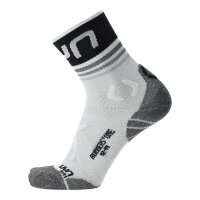 UYN Men Running Socks - One Short Socks, Sneaker Socks, Polyamide, Logo Black/White 35-38