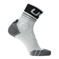 UYN Men Running Socks - One Short Socks, Sneaker Socks, Polyamide, Logo Black/White 35-38