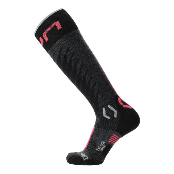 UYN womens ski socks - One Merino Socks, merino wool, logo Black 41-42