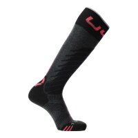 UYN Damen Ski Socken - One Merino Socks, Merinowolle, Logo Schwarz 41-42