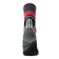 UYN Damen Trekking Socken - One Merino Socks, Wandersocken, Merino, Logo Grau/Rosa 37-38