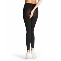 FALKE Ladies Leggings - Pure Matt 100 DEN, fine stocking leggings, opaque Black S-M (38-40)