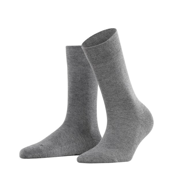 FALKE Damen Socken - Sensitive London, Kurzsocken, einfarbig  Grau 35-38
