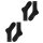 FALKE mens socks, 2-pack - Happy, short socks, cotton Black 39-42 (UK 5,5-8)