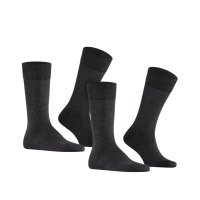 FALKE mens socks, 2-pack - Happy, short socks, cotton Anthracite 39-42 (UK 5,5-8)