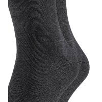FALKE mens socks, 2-pack - Happy, short socks, cotton Anthracite 39-42 (UK 5,5-8)
