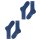 FALKE mens socks, 2-pack - Happy, short socks, cotton Blue 39-42 (UK 5,5-8)