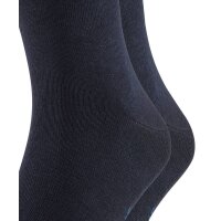 FALKE mens socks, 2-pack - Happy, short socks, cotton Black blue 39-42 (UK 5,5-8)