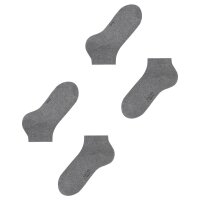 FALKE Herren Socken, 2er Pack - Happy, Sneakersocken, Baumwolle Grau 39-42