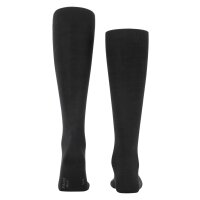 FALKE Mens socks - Family, knee-length socks, solid color Black 39-42
