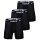 NIKE Herren Boxer Shorts, 3er Pack - Boxer Brief long, Dri-Fit Micro, Logobund Schwarz S
