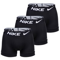 NIKE Mens Boxer Shorts, 3-pack - Trunks, Dri-Fit Micro, Logo Waistband Black S (Small)