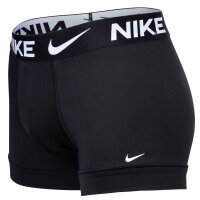 NIKE Herren Boxer Shorts, 3er Pack - Trunks, Dri-Fit Micro, Logobund Schwarz M