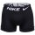 NIKE Herren Boxer Shorts, 3er Pack - Trunks, Dri-Fit Micro, Logobund Schwarz M