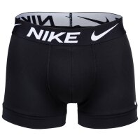 NIKE Herren Boxer Shorts, 3er Pack - Trunks, Dri-Fit Micro, Logobund Schwarz L