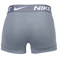 NIKE Mens Boxer Shorts, 3-pack - Trunks, Dri-Fit Micro, Logo Waistband Black/Grey/Logo M (Medium)