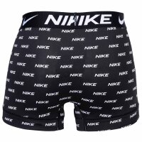 NIKE Mens Boxer Shorts, 3-pack - Trunks, Dri-Fit Micro, Logo Waistband Black/Grey/Logo M (Medium)