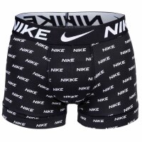 NIKE Mens Boxer Shorts, 3-pack - Trunks, Dri-Fit Micro, Logo Waistband Black/Grey/Logo M (Medium)
