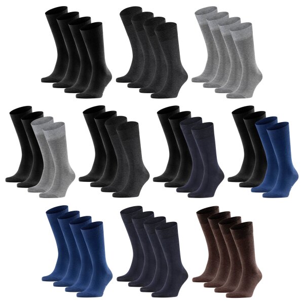 FALKE Herren Socken, 4er Pack - Happy, Kurzsocken, Baumwolle