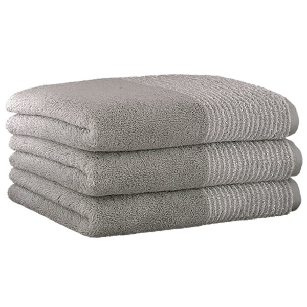 CAWÖ Towel, 3-pack - Luxury Home, C Two-Tone, terry towelling Platinum 50x100cm