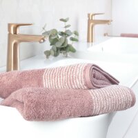 CAWÖ Guest towel - Luxury Home, C Two-Tone, terry towelling Magnolia 30x50cm