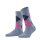 Burlington Damen Socken - Queen, Kurzstrümpfe, Baumwolle, Rautenmuster, Logoemblem Blue gray/pink/dark blue 36-41