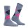 Burlington Damen Socken - Queen, Kurzstrümpfe, Baumwolle, Rautenmuster, Logoemblem Blue gray/pink/dark blue 36-41