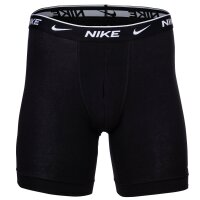 NIKE Herren Boxer Shorts, 3er Pack - Boxer Brief long, Cotton Stretch, Logobund Schwarz L