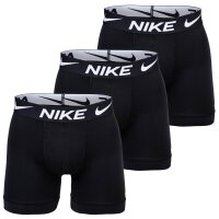 NIKE Mens Boxer Shorts, 3-pack - Boxer Briefs, Dri-Fit Micro, Logo Waistband Black S (Small)