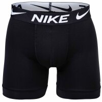 NIKE Mens Boxer Shorts, 3-pack - Boxer Briefs, Dri-Fit Micro, Logo Waistband Black S (Small)