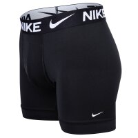 NIKE Mens Boxer Shorts, 3-pack - Boxer Briefs, Dri-Fit Micro, Logo Waistband Black S (Small)