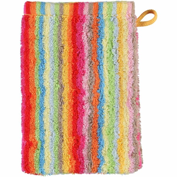 CAWÖ Waschhandschuh - C Life Style multicolor, Waschlappen, gestreift, Walkfrottier Multicolor 16x22cm