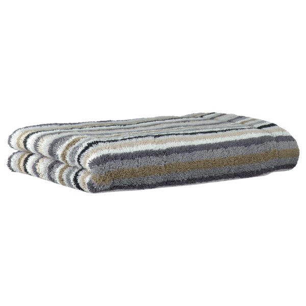 CAWÖ Gästetuch - C Life Style Stripes, Walkfrottier Beige 30x50cm