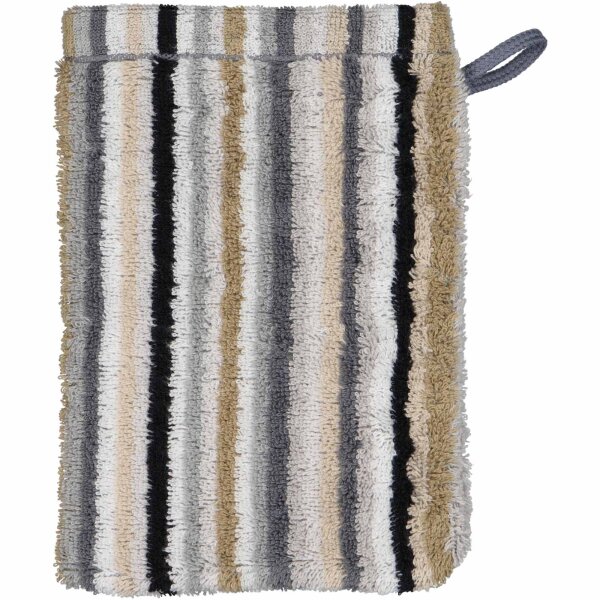 CAWÖ Wash glove - C Life Style Stripes, Washcloth, terry towelling Beige 16x22cm
