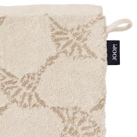 JOOP! Waschlappen - Waschhandschuh, J! Classic Cornflower, Walkfrottier Creme 16x22cm