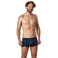 EIN SCHÖNER FLECK ERDE Herren Boxershorts - Shorts, Print, Bio-Baumwolle Großglockner (Blau) L