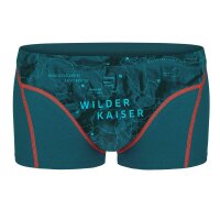 EIN SCHÖNER FLECK ERDE Herren Boxershorts - Shorts, Print, Bio-Baumwolle Wilder Kaiser (Türkis) S
