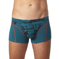 EIN SCHÖNER FLECK ERDE Herren Boxershorts - Shorts, Print, Bio-Baumwolle Wilder Kaiser (Türkis) S