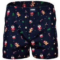 Happy Shorts Mens Woven Boxer Shorts - X-MAS, American...