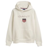 GANT Jungen Sweatshirt - Teen Boys SHIELD Hoodie, Kapuzen-Pullover, Logo, uni Ecru 134/140