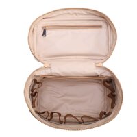 JOOP! Damen Kosmetiktasche - Cortina 1.0 Flora Washbag mhz, Cornflower, Logo, 17x24x13cm (HxBxT) Beige (Sesam)