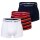 GANT Herren Boxer Shorts, 3er Pack - Stripe Trunks, Cotton Stretch, uni/gestreift