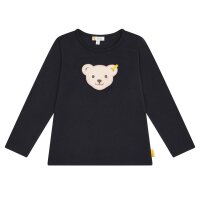 Steiff Kinder Langarm-Shirt - Basic, Teddy-Applikation, Quietscher, Cotton Stretch