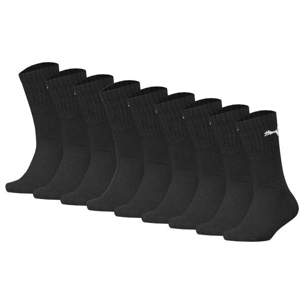 PUMA Child Socks, 9 Pack - Sport Crew Sock,Tennis Socks, ECOM Black 35-38