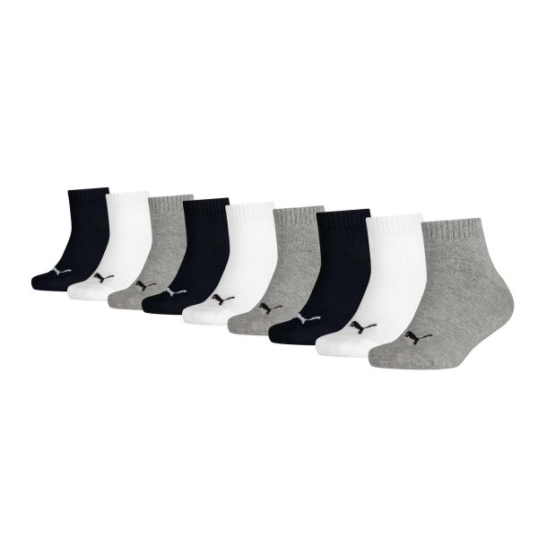 PUMA Kinder Socken, 9er Pack - Sport Quarter Sock, ECOM