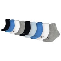 PUMA Kinder Socken, 9er Pack - Sport Quarter Sock, ECOM