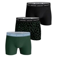 BJÖRN BORG Mens Boxer Shorts 3 Pack - Underwear, Shorts, Cotton Stretch, Elastic Waistband, Logo, Pattern, Solid Color