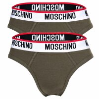 MOSCHINO Herren Slips, 2er Pack - Micro Briefs, Unterhose, Cotton Stretch, uni