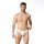 Bruno Banani Mens Thong - Check Line 2.0, Underwear, Thong, Polyamide, Logo, Check, Solid Color White 2XL (XX-Large)