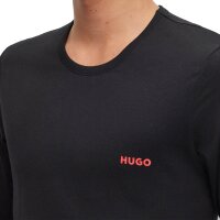 HUGO Mens longsleeve, 3-pack - RN TRIPLET, long-sleeved shirt, round neck, logo Black S (Small)